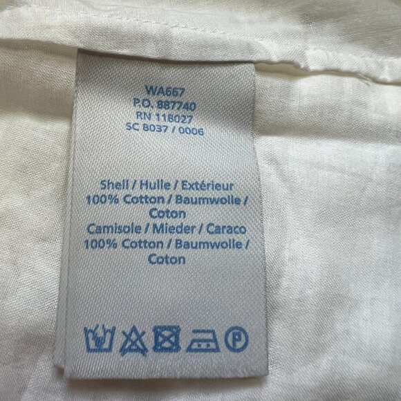 BODEN Floral Lace Top, NEVER WORN, white, Size 4 - Picture 10 of 13